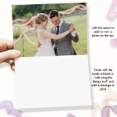 Carte De Remerciements Élégant violet, Mauve Lilac, Pastel Floral Mariage