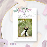 Carte De Remerciements Élégant violet, Mauve Pastel Floral Mariage Photo<br><div class="desc">Envoyez votre remerciement avec ce magnifique carte de remerciements photo "Avec amour et gratitude". Design avec délicate aquarelle Purple, mauve, et lilas détails floraux, et de beaux éléments de calligraphie manuscrits modernes. Modèle avec deux espaces réservés photo, remplacez le modèle par votre image et Zazzle ajoutera automatiquement vos images à...</div>