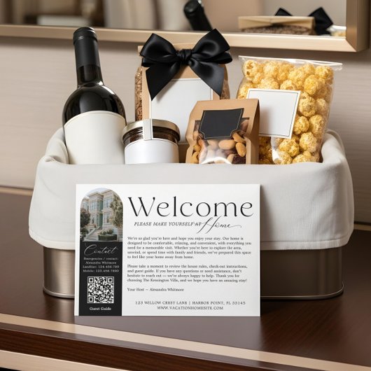 Carte De Remerciements Elegant Visitor Greeting Vacation Rental Welcome