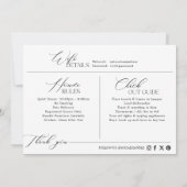 Carte De Remerciements Elegant Visitor Greeting Vacation Rental Welcome (Dos)