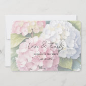 Carte De Remerciements Elegant Watercolor Hydrangeas  (Devant)