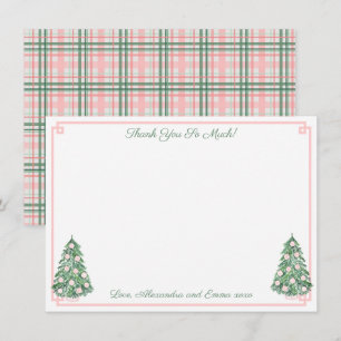 Carte De Remerciements Élégant Wedding shower Chinoiserie Rose Et Vert