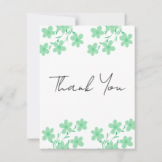 Carte De Remerciements Elegant Wedding Thank You Card | Classic Script De (Devant)