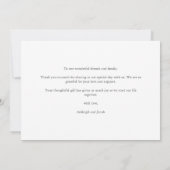 Carte De Remerciements Elegant Wildflower Spring Wedding Custom (Dos)