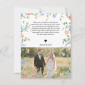 Carte De Remerciements Elegant Wildflower Wedding (Dos)