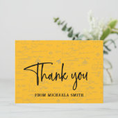 Carte De Remerciements Elegant Yellow Mathematics Formulas Graduation (Debout devant)