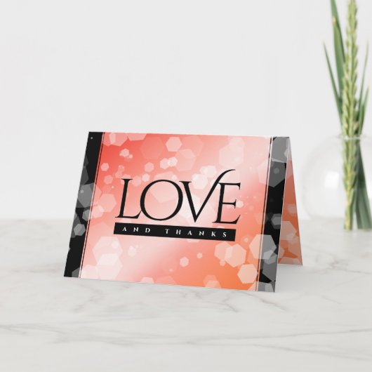 Carte De Remerciements Elégante 35ème anniversaire de Mariage de corail (Devant)