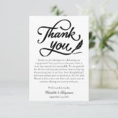 Carte De Remerciements Élégante Alliance Minimaliste (Debout devant)