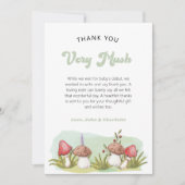 Carte De Remerciements Elégante aquarelle champignon boisé (Devant)