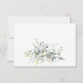 Carte De Remerciements Elégante aquarelle Eucalyptus Vert (Dos)