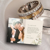 Carte De Remerciements Elégante aquarelle Floral Mariage Photo