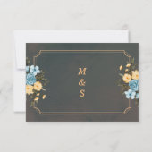 Carte De Remerciements Elégante aquarelle florale moderne Mariage de verd (Dos)