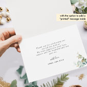 Carte De Remerciements Elégante aquarelle Mariage