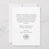 Carte De Remerciements Elégante aquarelle Noël (Dos)