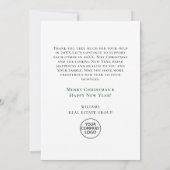 Carte De Remerciements Elégante aquarelle Noël (Dos)