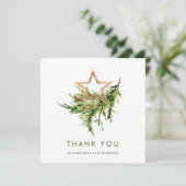 Carte De Remerciements Elégante aquarelle Noël d'entreprise (Debout devant)