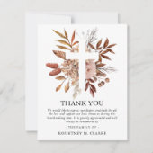 Carte De Remerciements Élégante Automne Fleur d'Automne Saint Croix Funér (Devant)