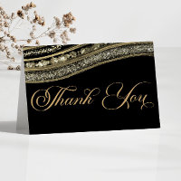 Élégante Black Gold Agate Anniversaire