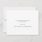 Carte De Remerciements Élégante calligraphie Mariage classique (Dos)