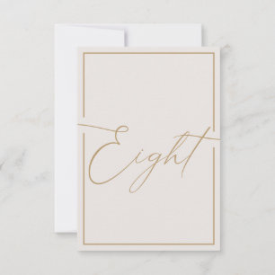 Carte De Remerciements Élégante calligraphie minimaliste en ivoire Numéro