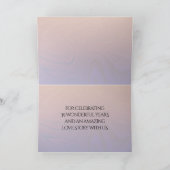 Carte De Remerciements Élégante célébration du 39e anniversaire du Mariag (Intérieur)