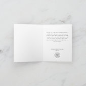 Carte De Remerciements Elégante Compagnie de Wreath de pin de Noël de Boh (Intérieur)