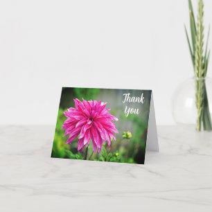 Carte De Remerciements Élégante Dahlia Rose Garden Flower