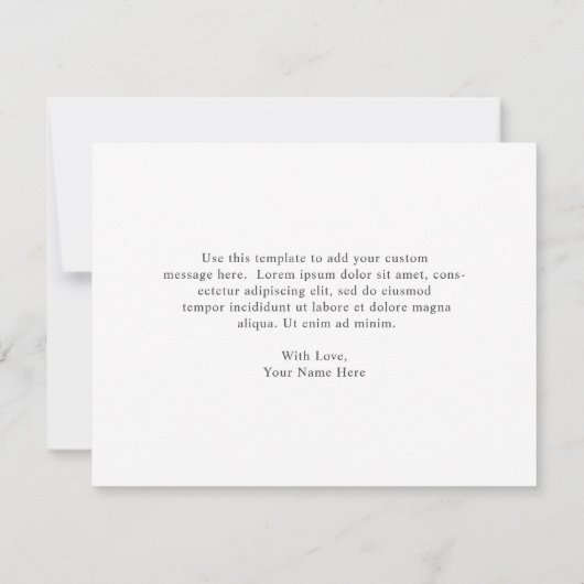 Carte De Remerciements Élégante douche de mariée verdure eucalyptus rusti (Dos)