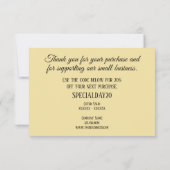 Carte De Remerciements Élégante entreprise professionnelle (Dos)