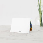 Carte De Remerciements Élégante fête de Bachelorette Florale Bohème Bleue (Dos)