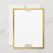 Carte De Remerciements Élégante Fête de Ballons Noirs et Dorés (Devant)