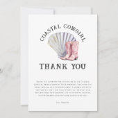 Carte De Remerciements Élégante Fête de Mariage de Cowgirl Côtière (Devant)