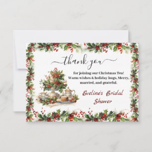 Carte De Remerciements Élégante fête de thé pour un Shower de mariage de