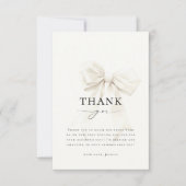 Carte De Remerciements Élégante Fête des mariées chic blanche chic (Devant)