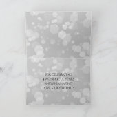 Carte De Remerciements Élégante fête du 4e anniversaire du Mariage de lin (Intérieur)