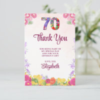 Elégante Fête Florale 70e Anniversaire / 70 Ans