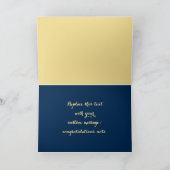 Carte De Remerciements Élégante fiche de félicitations aux diplômés (Intérieur)