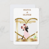 Carte De Remerciements Elégante invitation. (Devant / Derrière)