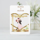 Carte De Remerciements Elégante invitation. (Debout devant)