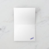 Carte De Remerciements Elégante libellule d'aquarelle bleue et violette (Intérieur)