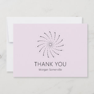 Carte De Remerciements Élégante Lilac Abstraite Fleur moderne