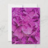 Carte De Remerciements Elégante magenta rose hydrangée florale roses (Dos)