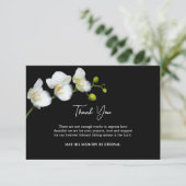 Carte De Remerciements Elégante Orchidée Blanche Orthodoxe (Debout devant)