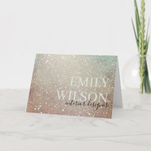 Carte De Remerciements Elégante Parties scintillant vert rose Aqua brilla