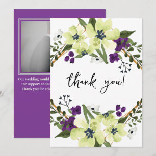 Carte De Remerciements Élégante photo botanique d'eucalyptus pour mariage