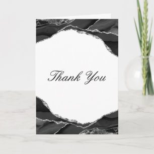 Carte De Remerciements Élégante Photo de Mariage en Papier Aluminium Arge