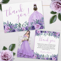 Élégante Photo de Quinceañera Fleurie Violette