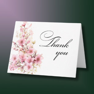 Carte De Remerciements Elégante Photo Florale Chaque année Anniversaire