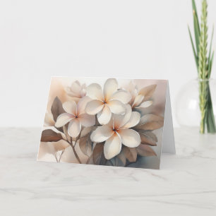 Carte De Remerciements Élégante Plumeria