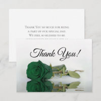 Élégante rose mirroir vert émeraude Mariage simple
